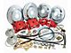Camaro Complete Front And Rear Big Brake Kit, For Stock Spindles, Red Calipers, 1968-1969
