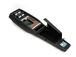 4-Speed Assembled Center Console with Gauges; Black (68-69 Camaro w/ Manual Transmission)