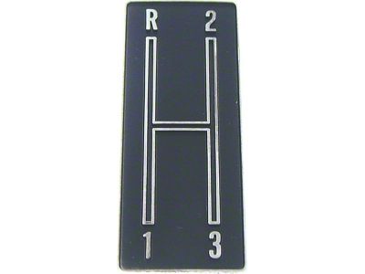 Console Shifter Plate Emblem,M/T,3Spd Pattern,68-69