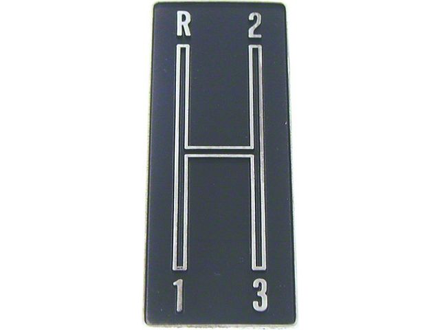 Console Shifter Plate Emblem,M/T,3Spd Pattern,68-69