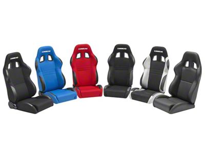 Corbeau A4 Reclining Seats, Black Microsuede