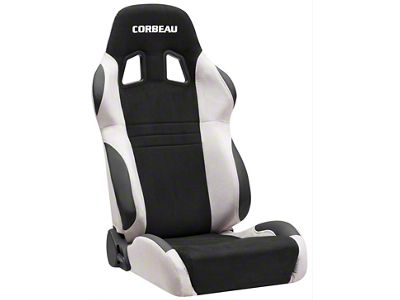 Corbeau A4 Reclining Seats, Grey/Black Microsuede