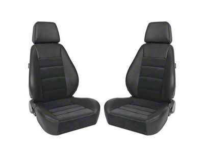 Corbeau Sport Seats, Black Vinyl/Cloth