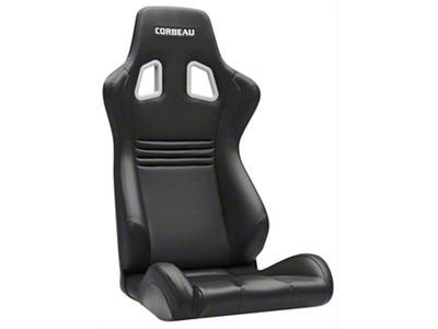 Corbeau Sportline Evolution X Fixed-Back Seat, Black Vinyl with Carbon Black Stitch