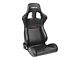 Corbeau Sportline Evolution Reclining Seat, Black Vinyl with Carbon Red Stitch