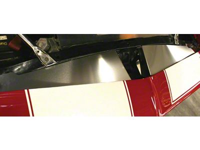 Camaro Core Support Filler Panel, 2 Piece, Black Anodized, 1967-1969