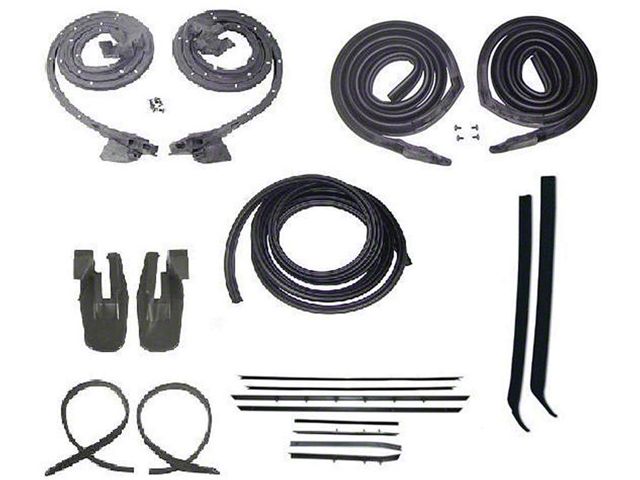 Camaro Coupe Body Weatherstrip Kit, With Reproduction Window Felt, For Cars With Standard Or Deluxe Interior, 1967