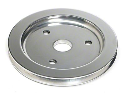 Crankshaft Pulley; 1-Groove; Polished Aluminum (67-68 Small Block V8 Camaro w/ Short Water Pump)