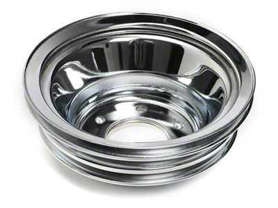 Crankshaft Pulley; 3-Groove; Chrome (69-72 Big Block V8 Camaro)