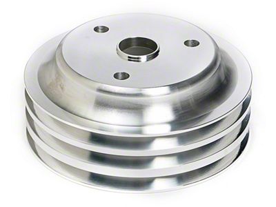 Crankshaft Pulley; 3-Groove; Machined Aluminum (69-85 Small Block V8 Camaro w/ Long Water Pump)