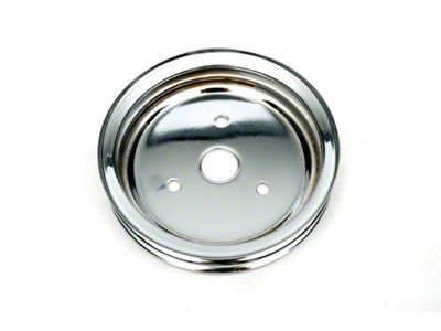 Camaro Crankshaft Pulley, Small Block, Double Groove, Chrome, 1967-1968