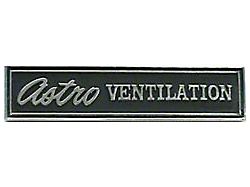 OPR Camaro Dash Nameplate, Astro Ventilation, Left, 1969-1970