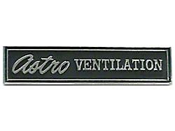 Camaro Dash Nameplate, Astro Ventilation, Left, 1969-1970