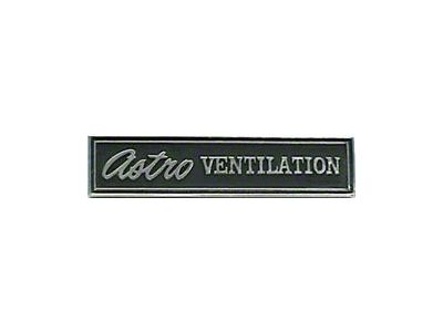 OPR Camaro Dash Nameplate, Astro Ventilation, Left, 1969-1970