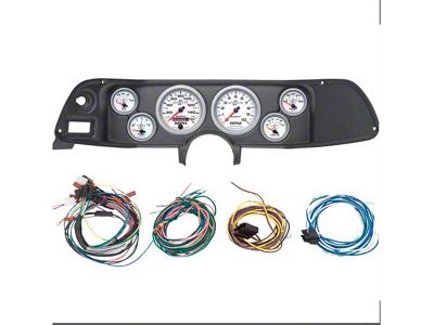 Dash Panel,w/ 6 AutoMeter Ultra Lite Gauges,Black,70-78