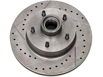 Camaro Disc Brake Rotors, Zinc Plated, Drilled & Slotted, Front, 1967-1969