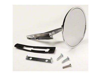Door Mirror with Ribbed Base and Bowtie Logo (1967 Camaro)