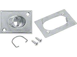 Door Remote Mirror Bezel and Retainer; Silver (68-81 Camaro)