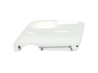 Door Window Glass Assembly; Clear; Driver Side (70-74 Camaro)