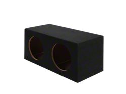 Dual 12-Inch Compact Subwoofer Box; Carpeted (82-92 Camaro)