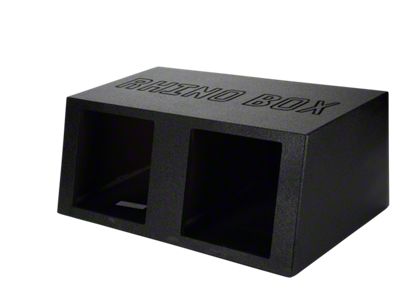 Dual 12-Inch Square Hole Subwoofer Box; Poly Coated (82-92 Camaro)