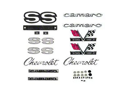 Camaro Emblem Kit, For Super Sport SS With 396ci, 1967