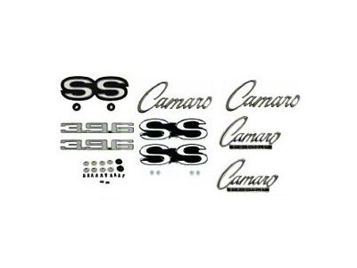 Camaro Emblem Kit, For Super Sport SS With 396ci,Non-Rally Sport , 1968