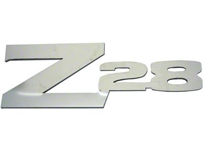 Camaro Emblem, Rear Spoiler, Z28, Stainless Steel, 1970-1974 (Z28 Coupe)