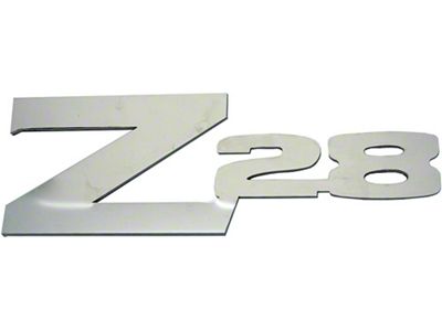Camaro Emblem, Rear Spoiler, Z28, Stainless Steel, 1970-1974 (Z/28 Coupe)