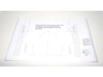 Camaro Emblem Template Set, For Z28 With Cowl Induction Hood, 1969 (Z/28 Coupe)