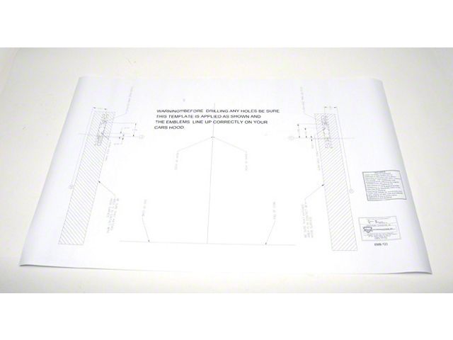 Camaro Emblem Template Set, For Z28 With Cowl Induction Hood, 1969 (Z28 Coupe)