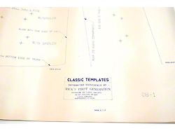 Camaro Emblem Template Set, For Z28 With Rally Sport RS Package, 1968