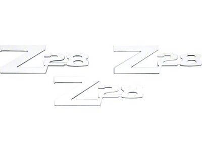 Camaro Emblems, Fender, Z28, Stainless Steel, 1970-1974 (Z/28 Coupe)