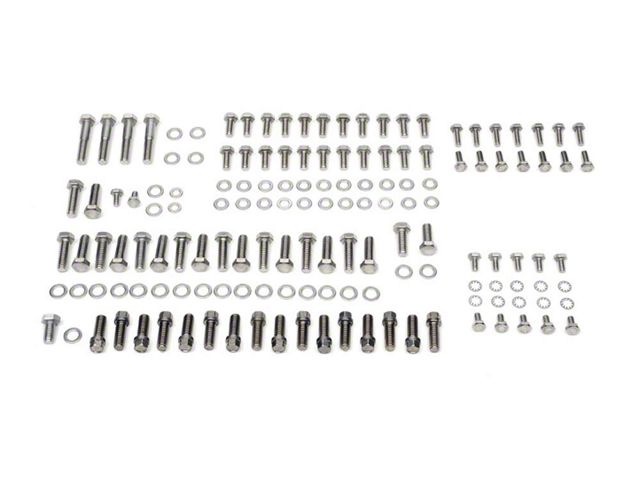Camaro Engine Bolt Kit, Big Block, Stainless Steel, For Cars With Exhaust Headers, 1967-69