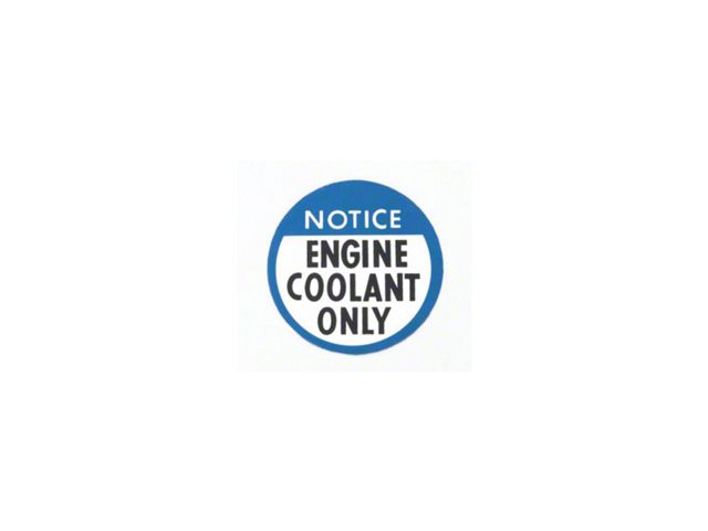 Camaro Engine Coolant Notice Decal, 1978-1982