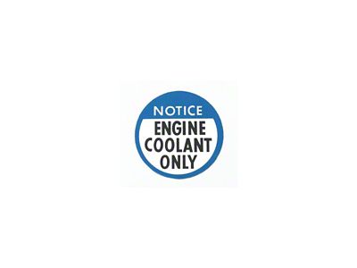 Camaro Engine Coolant Notice Decal, 1978-1982