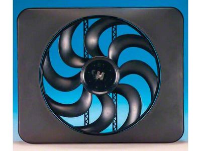 Camaro Engine Cooling Fan Kit, Electric, Universal, Single, 3300 CFM, Black Magic X-Treme, Flex-a-lite, 1967-2002