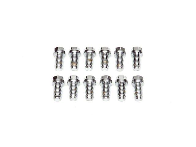 Camaro Exhaust Header Mounting Bolt Set, Small Block, Chrome, 1967-69