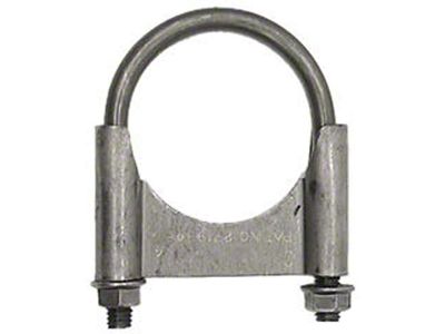 1967-69 Exhst Muffler Clamp,Guillotine Style, Steel, 2-1/4