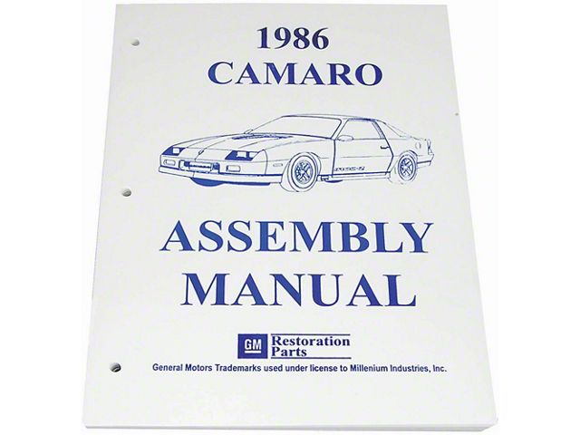 1986 Camaro Factory Assembly Instruction Manual