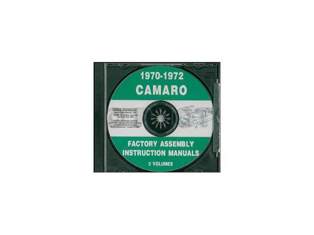 1970-1972 Camaro Factory Assembly Instructions Manual (CD-ROM)