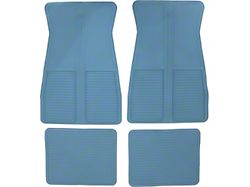 Factory Style Rubber Front and Rear Floor Mats with GM Logo; Light Blue (73-81 Camaro)