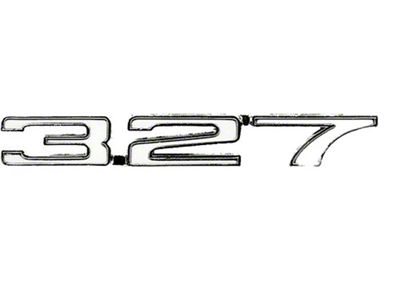 Camaro Fender Emblem, 327, Left, 1968