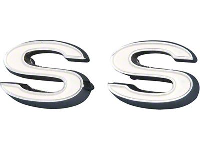 Camaro Fender Emblem, Front, SS, 1970-1972 (Super Sport SS Coupe)