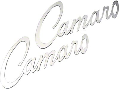 Camaro Fender Emblems, Camaro Script Logo, Stainless Steel,1967-1969
