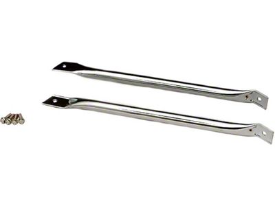 Camaro Fender To Radiator Support Bars, Chrome, 1967-1969