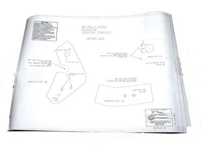 Camaro Fenderwell Template Kit, Rally Sport, 1968