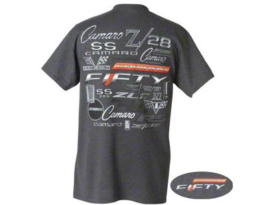 Camaro Fifty All Logo Gray Tee