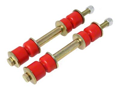 Front Adjustable Sway Bar End Links; 4 to 4.50-Inch; Red (67-92 Camaro)