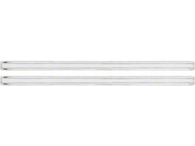 Front Arm Rest Base Moldings; Stainless Steel (1968 Camaro)